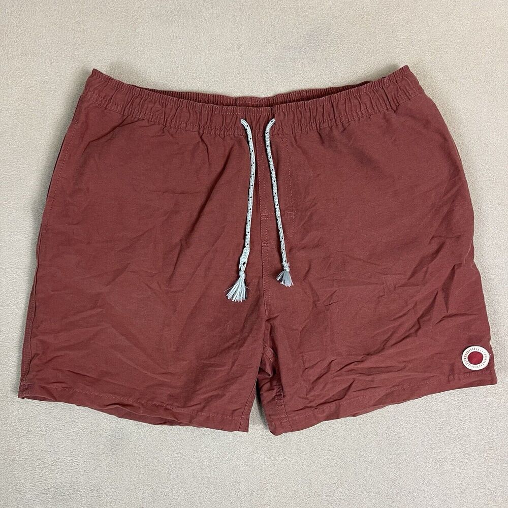 Mollusk California Short‎ Womens Extra Large Brown Elastic Waist Pockets